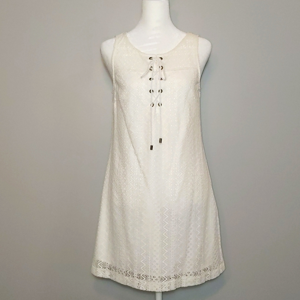 Chevron Lace Retro-Inspired Shift Dress